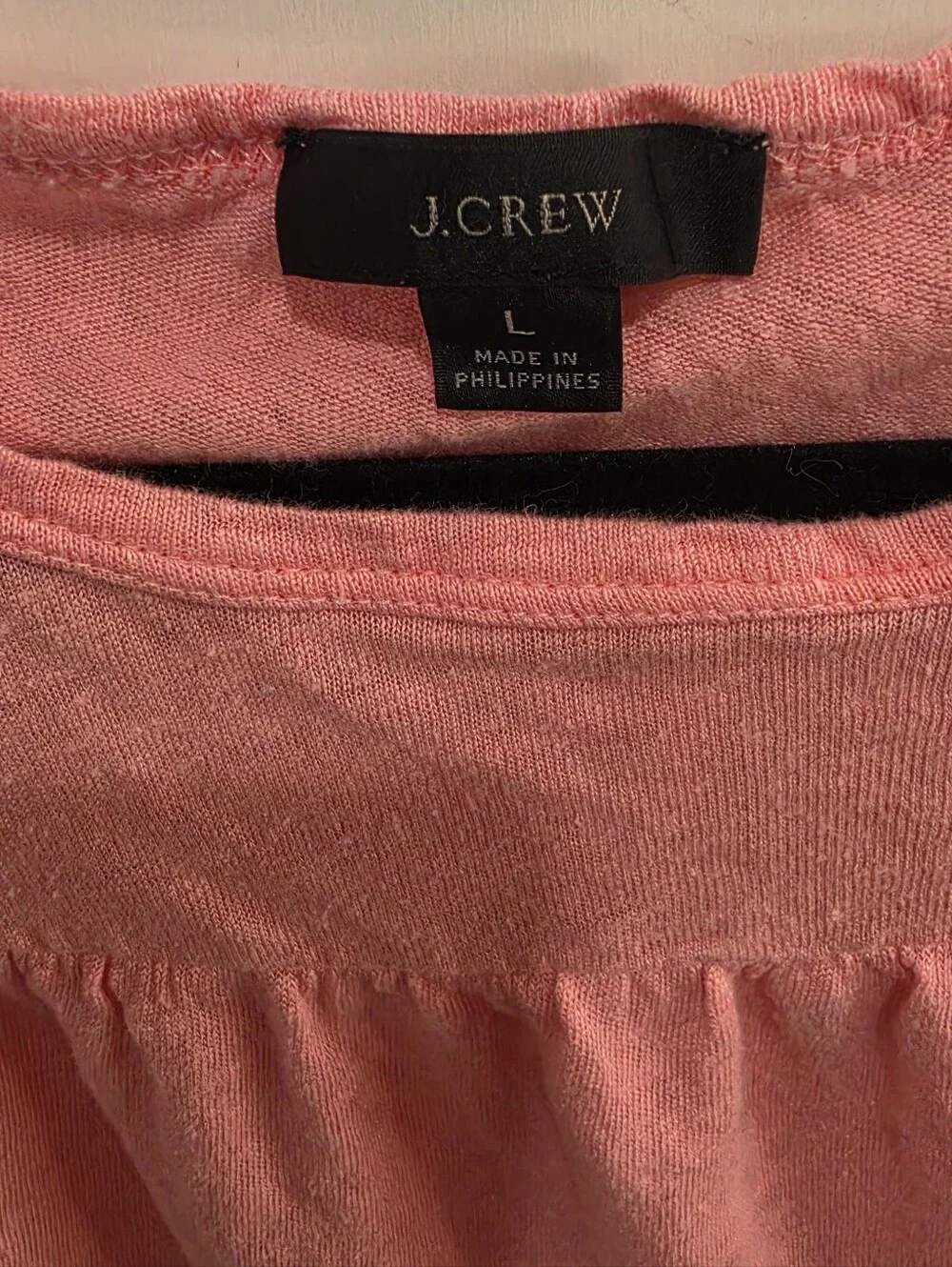 J. Crew Pink Tiered Sleeveless Tank Coastal Size L Cottage Core